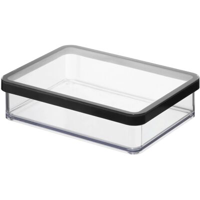 Rotho Dose Loft Premium Breit 1 l Transparent-Schwarz Rotho Dose Loft Premium Breit 1 l Transparent-Schwarz