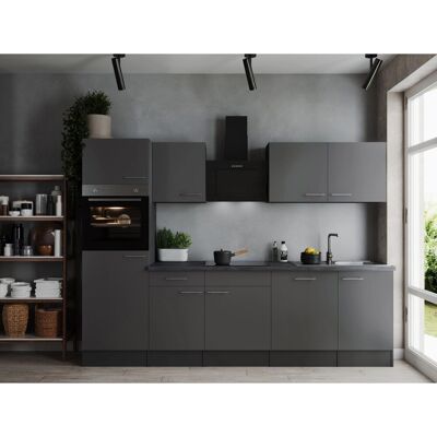 Respekta Küchenzeile Oliver 280 cm Grau Respekta Küchenzeile Oliver 280 cm Grau
