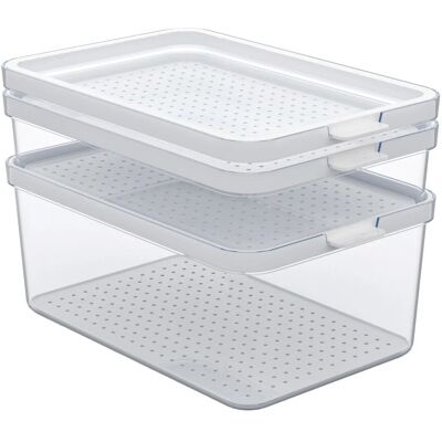 Rotho Kühlschrankorganizer-Set Cauma 1,3 l/2,6 l/4,65 l Transparent 3-teilig Rotho Kühlschrankorganizer-Set Cauma 1,3 l/2,6 l/4,65 l Transparent 3-teilig
