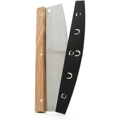 BigDean Pizzamesser Mit Klingenschutz 32 cm Edelstahlklinge Pizza Wiegemesser Pizzaschneider Pizza Zubehör BigDean Pizzamesser Mit Klingenschutz 32 cm Edelstahlklinge Pizza Wiegemesser Pizzaschneider Pizza Zubehör