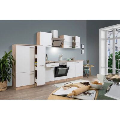 Respekta Economy Küchenzeile KB300ESWSC 300 cm Weiß-Eiche Sägerau Respekta Economy Küchenzeile KB300ESWSC 300 cm Weiß-Eiche Sägerau