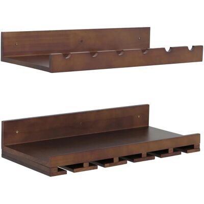 MCW 2er-Set Weinregal P22 Für 6 Flaschen/15 Gläser 61x28cm Braun MCW 2er-Set Weinregal P22 Für 6 Flaschen/15 Gläser 61x28cm Braun