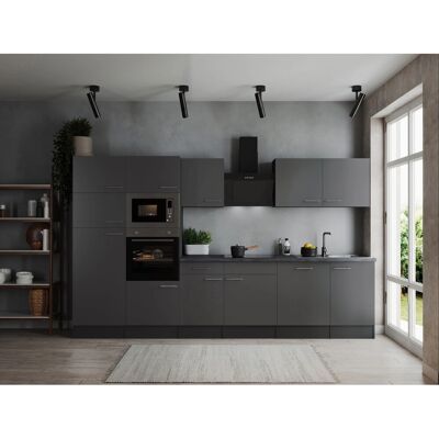 Respekta Küchenzeile Oliver 340 cm Grau Respekta Küchenzeile Oliver 340 cm Grau