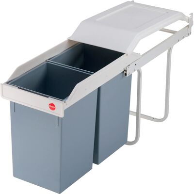VidaXL Hailo Schrankabfalleimer Multi-Box Duo 2×14 L Creme Weiß Größe L - Mülleimer VidaXL Hailo Schrankabfalleimer Multi-Box Duo 2×14 L Creme Weiß Größe L - Mülleimer