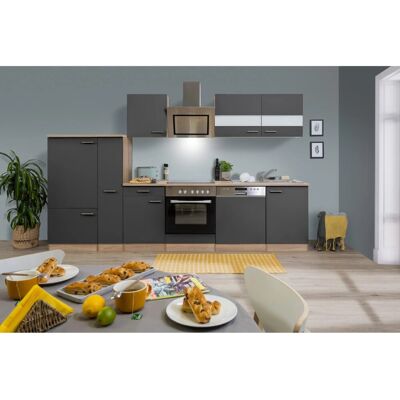 Respekta Economy Küchenzeile KB310ESGSC 310 cm Grau-Eiche Sägerau Respekta Economy Küchenzeile KB310ESGSC 310 cm Grau-Eiche Sägerau