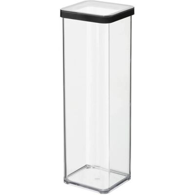 Rotho Dose Loft Premium Quadratisch 2 l Transparent-Schwarz Rotho Dose Loft Premium Quadratisch 2 l Transparent-Schwarz