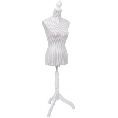 MCW Schneiderpuppe T220 Torso Weiblich Schaumstoff Weiß mit Streifen MCW Schneiderpuppe T220 Torso Weiblich Schaumstoff Weiß mit Streifen