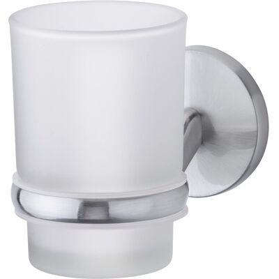 Fackelmann Glas mit Halter Fusion Edelstahloptik Fackelmann Glas mit Halter Fusion Edelstahloptik