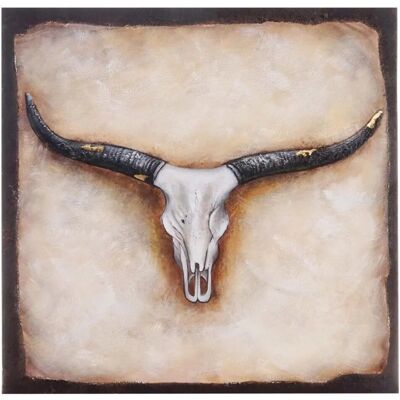 MCW Ölgemälde Stier Handgemalt 90x90cm MCW Ölgemälde Stier Handgemalt 90x90cm