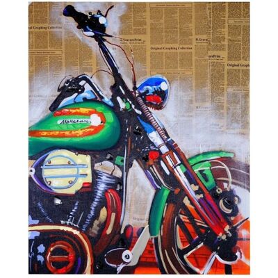 MCW Motorrad Wandbild - Handgemaltes Ölgemälde - 80x100cm MCW Motorrad Wandbild - Handgemaltes Ölgemälde - 80x100cm