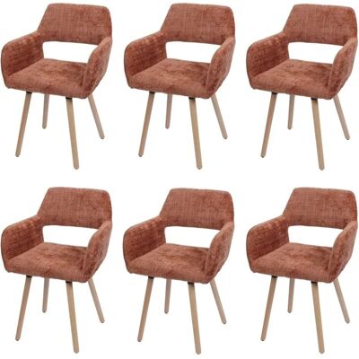MCW Esszimmerstuhl A50 II 6er-Set Terrakotta Stoff/Textil Chenille 465g/m² MCW Esszimmerstuhl A50 II 6er-Set Terrakotta Stoff/Textil Chenille 465g/m²