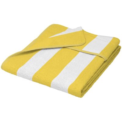 Beautissu Handtuch Cassiss 200x75cm Gelb-Weiß-gestreift Beautissu Handtuch Cassiss 200x75cm Gelb-Weiß-gestreift