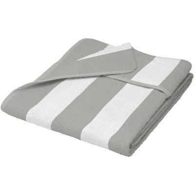 Beautissu Handtuch Cassiss 200x75cm Grau-Weiß-gestreift Beautissu Handtuch Cassiss 200x75cm Grau-Weiß-gestreift