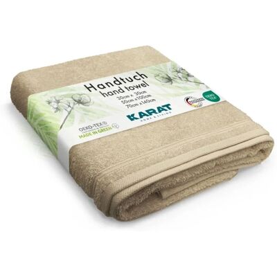 KARAT Handtuch Bay Baumwolle Sanft Saugstark Universal Beige 70 x 139 cm KARAT Handtuch Bay Baumwolle Sanft Saugstark Universal Beige 70 x 139 cm