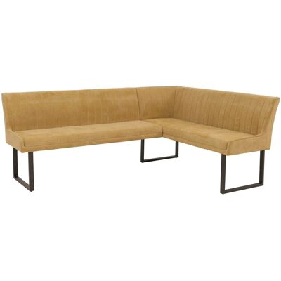 MCW Eckbank O82 Öko-Tex Chenille Stoff/Textil Metall 210x159cm Senfgelb MCW Eckbank O82 Öko-Tex Chenille Stoff/Textil Metall 210x159cm Senfgelb
