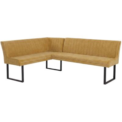 MCW Eckbank O82 Öko-Tex Chenille Stoff/Textil Metall 159x210cm Senfgelb MCW Eckbank O82 Öko-Tex Chenille Stoff/Textil Metall 159x210cm Senfgelb