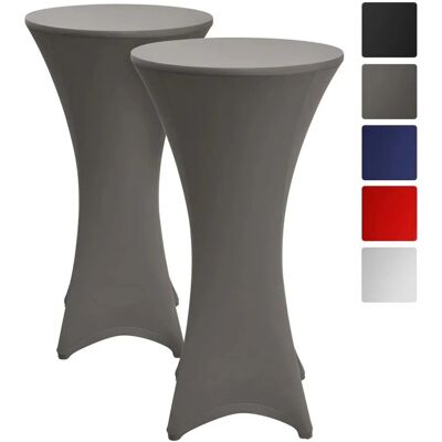 Beautissu Stella Stehtischhusse Ø 80 cm Anthrazit 2tlg Beautissu Stella Stehtischhusse Ø 80 cm Anthrazit 2tlg