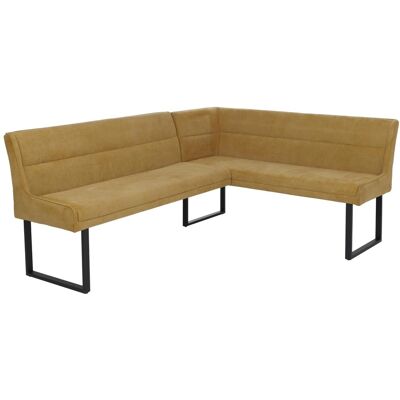 MCW Eckbank O81 Öko-Tex Chenille Stoff/Textil Metall 210x159cm Senfgelb MCW Eckbank O81 Öko-Tex Chenille Stoff/Textil Metall 210x159cm Senfgelb