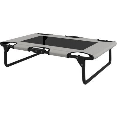 PawHut Erhöhtes Hundebett Polyester 75 x 51 x 18cm Hellgrau PawHut Erhöhtes Hundebett Polyester 75 x 51 x 18cm Hellgrau