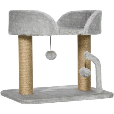 PawHut Cat Tree Spanplatte Polyester 48L x 38B x 42H cm Hellgrau PawHut Cat Tree Spanplatte Polyester 48L x 38B x 42H cm Hellgrau