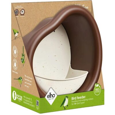 Elho Vogelfutterhaus Organic 25 cm Braun-Weiß Elho Vogelfutterhaus Organic 25 cm Braun-Weiß