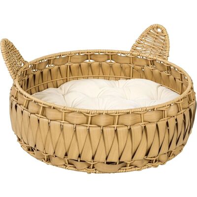 PawHut Rattan Katzenkorb PE-Rattan Metall 50L x 50B x 25H cm Braun PawHut Rattan Katzenkorb PE-Rattan Metall 50L x 50B x 25H cm Braun