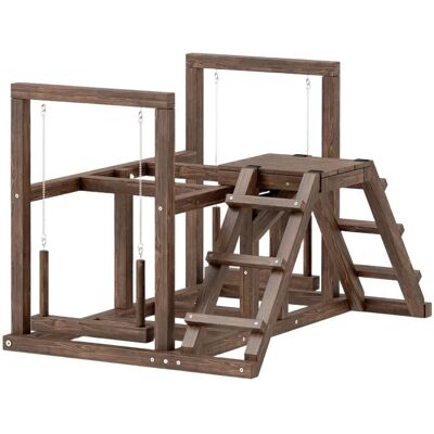 PawHut Hühner-Spielgerüst aus Holz Spielplatz mit Hühnerstangen für 3 Hühner PawHut Hühner-Spielgerüst aus Holz Spielplatz mit Hühnerstangen für 3 Hühner