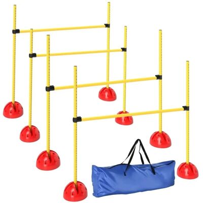 PawHut Hund Agility Set Kunststoff Gelb 124L x 19,5B x 103H cm PawHut Hund Agility Set Kunststoff Gelb 124L x 19,5B x 103H cm
