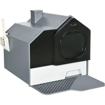 PawHut Katzentoilette mit Haube, Bodenwanne, Schaufel & Filter - Für Katzen bis 8kg PawHut Katzentoilette mit Haube, Bodenwanne, Schaufel & Filter - Für Katzen bis 8kg