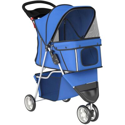 PawHut Pet Stroller Stahlrohr Oxford-Stoff 77L x 44B x 102H cm Blau PawHut Pet Stroller Stahlrohr Oxford-Stoff 77L x 44B x 102H cm Blau