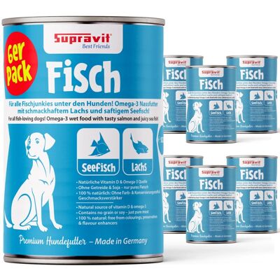 Supravit Hundenassfutter aus Fisch und Lachs Supravit Hundenassfutter aus Fisch und Lachs