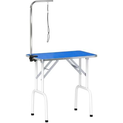 PawHut Pet Grooming Table Gummi Edelstahl 81L x 48,5B x 80H cm Blau PawHut Pet Grooming Table Gummi Edelstahl 81L x 48,5B x 80H cm Blau