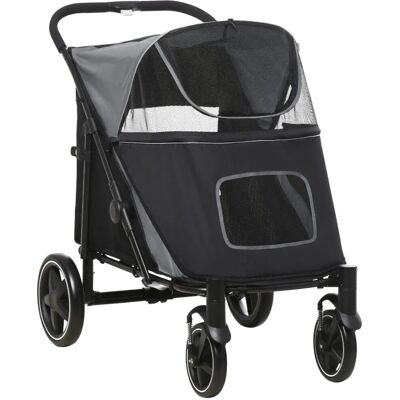 PawHut Hundewagen mit Kissen Faltbar Netzfenster PawHut Hundewagen mit Kissen Faltbar Netzfenster