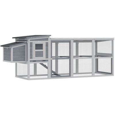 PawHut Hühnerstall Holz 264L x 82B x 89H cm PawHut Hühnerstall Holz 264L x 82B x 89H cm