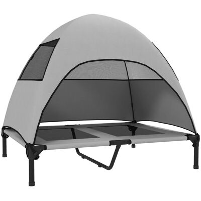 PawHut Erhöhtes Hundebett Polyester 91 x 76 x 90cm Grau PawHut Erhöhtes Hundebett Polyester 91 x 76 x 90cm Grau
