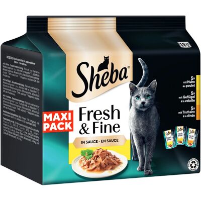 Sheba Katzen-Nassfutter Fresh & Fine Huhn Geflügel Truthahn Maxipack 15 x 50 g Sheba Katzen-Nassfutter Fresh & Fine Huhn Geflügel Truthahn Maxipack 15 x 50 g