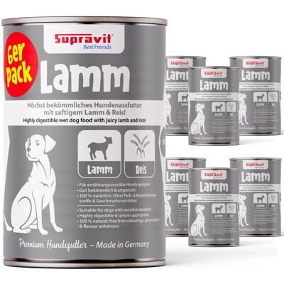 Supravit Hundenassfutter mit Lamm und Reis Supravit Hundenassfutter mit Lamm und Reis