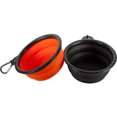 Heim RAC Reisenapf klappbar 2er Set je 500 ml Orange/Schwarz Heim RAC Reisenapf klappbar 2er Set je 500 ml Orange/Schwarz