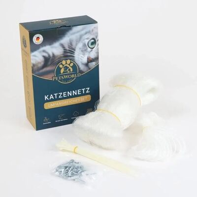 Petsworld Katzennetz 8×3 m für Balkon inkl. Befestigung & Kabelbinder Petsworld Katzennetz 8×3 m für Balkon inkl. Befestigung & Kabelbinder