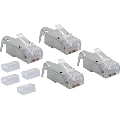 Schwaiger CAT 6A/CAT 7 Netzwerkstecker 4 Stück Schwaiger CAT 6A/CAT 7 Netzwerkstecker 4 Stück