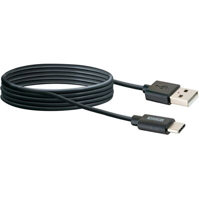 Schwaiger® P4U Sync und Ladekabel Kabeltyp USB C auf A Schwarz 2 m Schwaiger® P4U Sync und Ladekabel Kabeltyp USB C auf A Schwarz 2 m