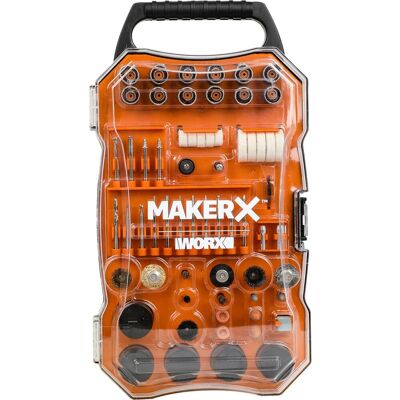Worx MakerX Zubehör-Set WA7208 201-teilig für Akku-Multifunktionstool WX739.9 Worx MakerX Zubehör-Set WA7208 201-teilig für Akku-Multifunktionstool WX739.9