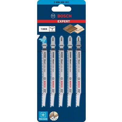 Bosch Expert Stichsägeblätter für Holz T308B 5 Stück Bosch Expert Stichsägeblätter für Holz T308B 5 Stück