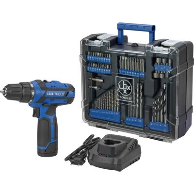 LUXTOOLS LUX-TOOLS 12 V Akku-Bohrschrauber A-BS-12-23 Mobile Werkstatt 62-teilig LUXTOOLS LUX-TOOLS 12 V Akku-Bohrschrauber A-BS-12-23 Mobile Werkstatt 62-teilig