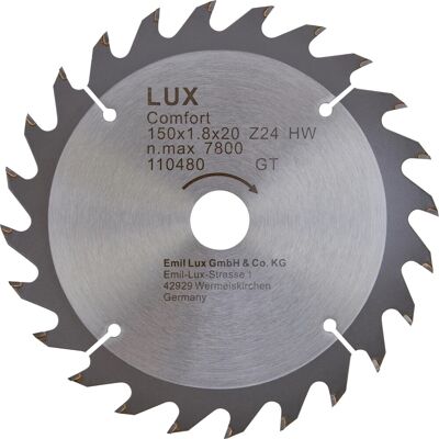 LUXTOOLS LUX-TOOLS HM-Kreissägeblatt 150 mm x 20 mm 24 Z LUXTOOLS LUX-TOOLS HM-Kreissägeblatt 150 mm x 20 mm 24 Z