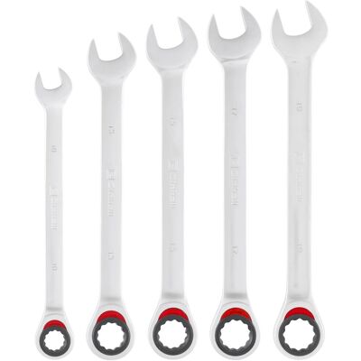 Einhell Gabel-Ring-Ratschenschlüssel-Set 5-teilig Ø 10 mm - 19 mm Einhell Gabel-Ring-Ratschenschlüssel-Set 5-teilig Ø 10 mm - 19 mm