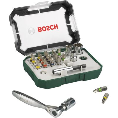 Bosch 26-teiliges Schrauberset mit Ratsche - Schraubendreher-Set Bosch 26-teiliges Schrauberset mit Ratsche - Schraubendreher-Set