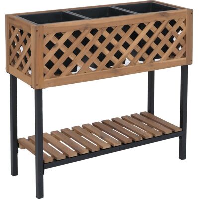 MCW Pflanzkasten P86 Akazie Holz 78x82x32cm Hellbraun MCW Pflanzkasten P86 Akazie Holz 78x82x32cm Hellbraun