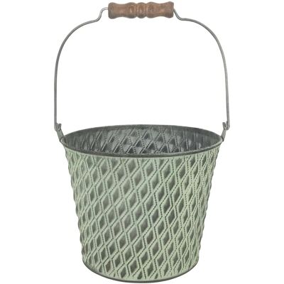 A.H.G. Eimer Verzinkt mit Henkel und Rautenstanzung Grün Ø 17,5 cm x 14 cm A.H.G. Eimer Verzinkt mit Henkel und Rautenstanzung Grün Ø 17,5 cm x 14 cm