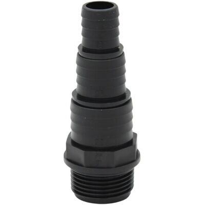 Stufen-Schlauchtülle 33,3 mm (G 1 Zoll) AG auf Schlauchtülle 32/25/19 mm PP Stufen-Schlauchtülle 33,3 mm (G 1 Zoll) AG auf Schlauchtülle 32/25/19 mm PP